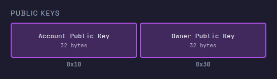 A diagram showing the account and owner public keys.