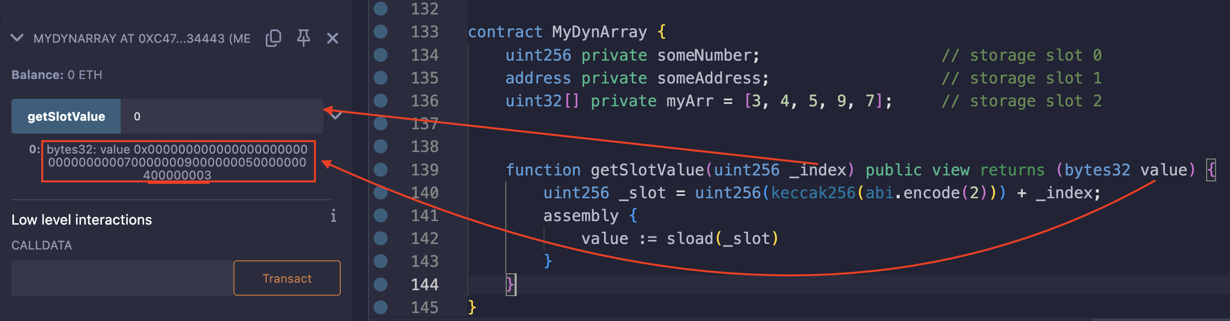 remix screenshot showing the value in slot 0